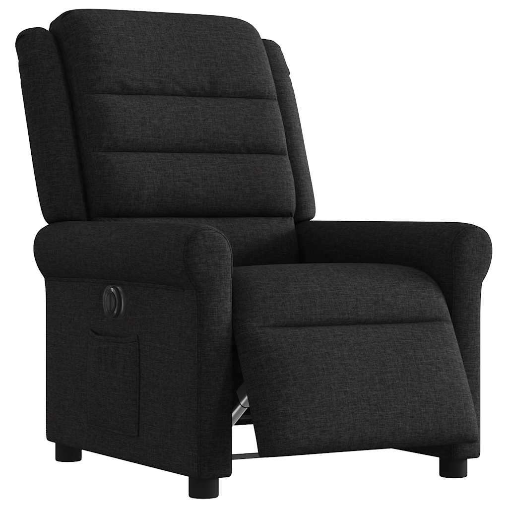 Fauteuil verstelbaar elektrisch stof zwart is nu te koop bij PeponiXL, paradijselijk wonen!