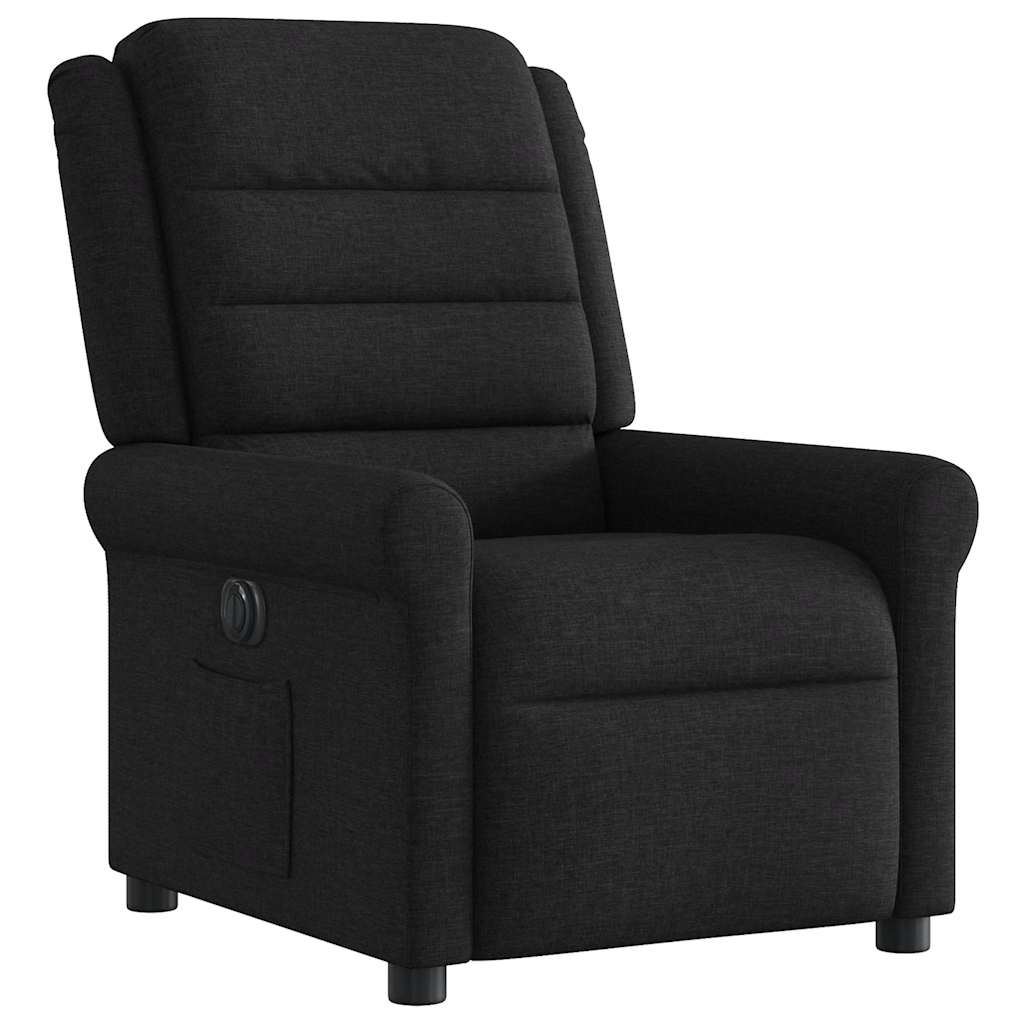 Fauteuil verstelbaar elektrisch stof zwart is nu te koop bij PeponiXL, paradijselijk wonen!