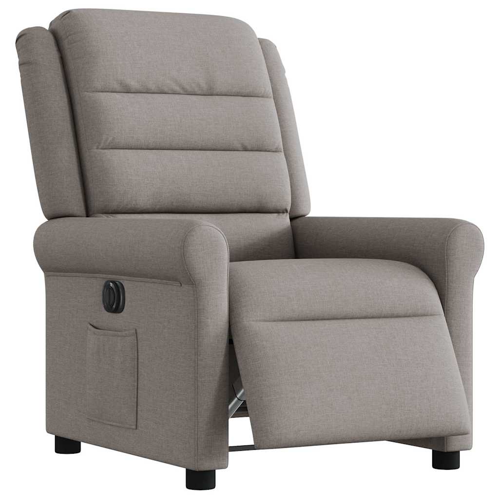 Fauteuil verstelbaar elektrisch stof taupe is nu te koop bij PeponiXL, paradijselijk wonen!