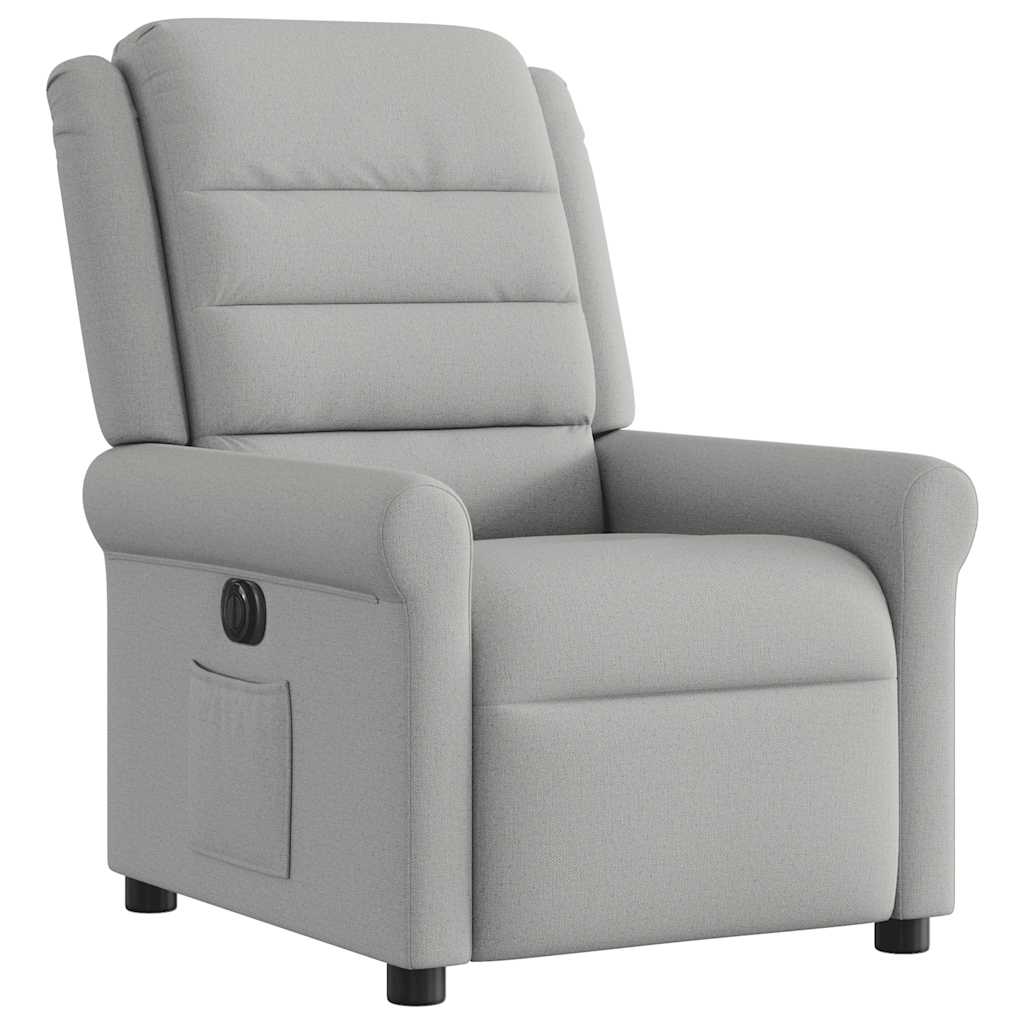 Fauteuil elektrisch verstelbaar stof wolk grijs is nu te koop bij PeponiXL, paradijselijk wonen!