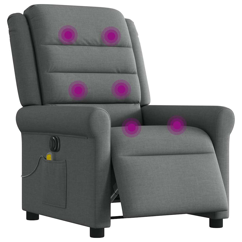 Massagestoel elektrisch verstelbaar stof donkergrijs is nu te koop bij PeponiXL, paradijselijk wonen!