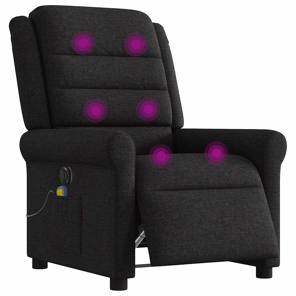 Massagestoel elektrisch verstelbaar stof zwart is nu te koop bij PeponiXL, paradijselijk wonen!