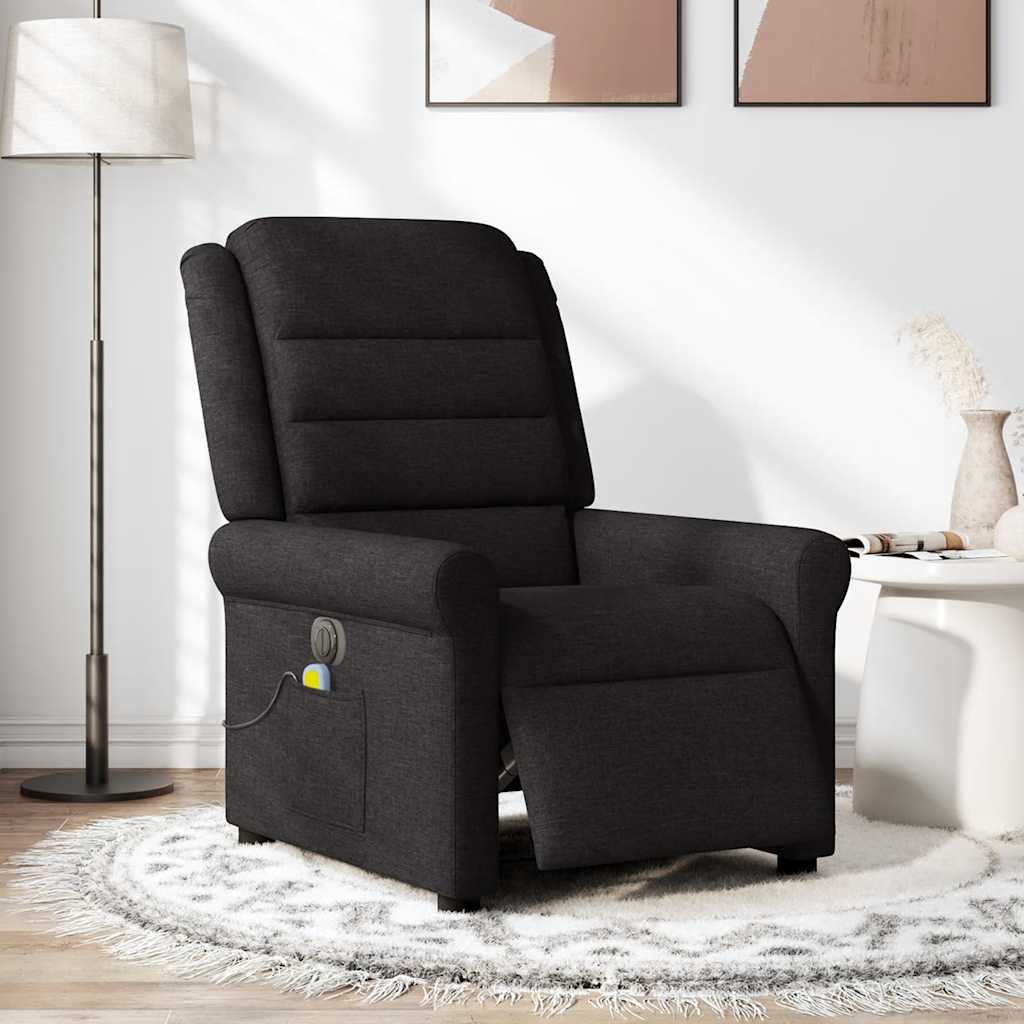 Massagestoel elektrisch verstelbaar stof zwart is nu te koop bij PeponiXL, paradijselijk wonen!