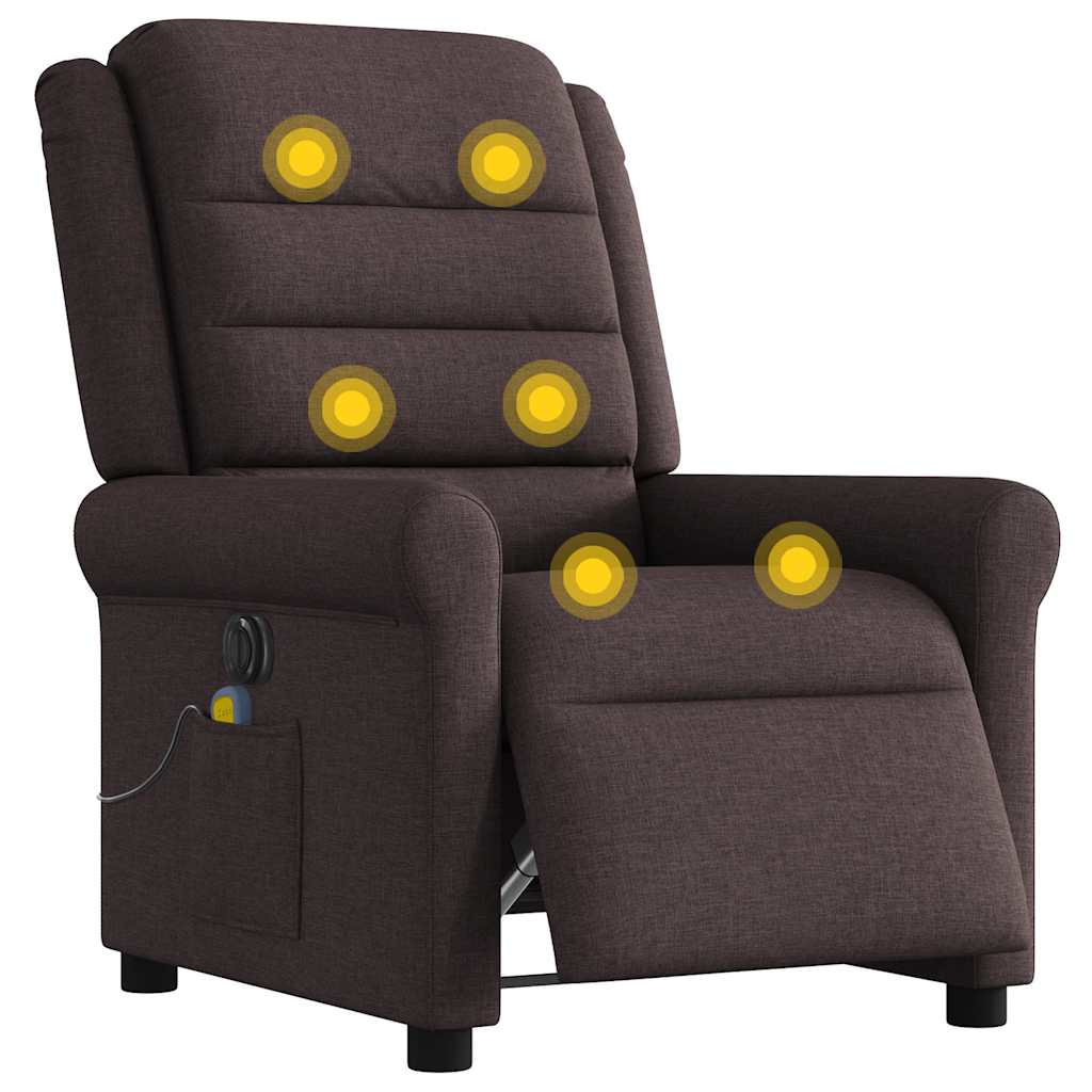 Massagestoel elektrisch verstelbaar stof donkerbruin is nu te koop bij PeponiXL, paradijselijk wonen!