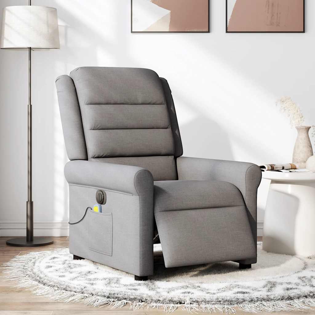 Massagestoel elektrisch verstelbaar stof taupe is nu te koop bij PeponiXL, paradijselijk wonen!