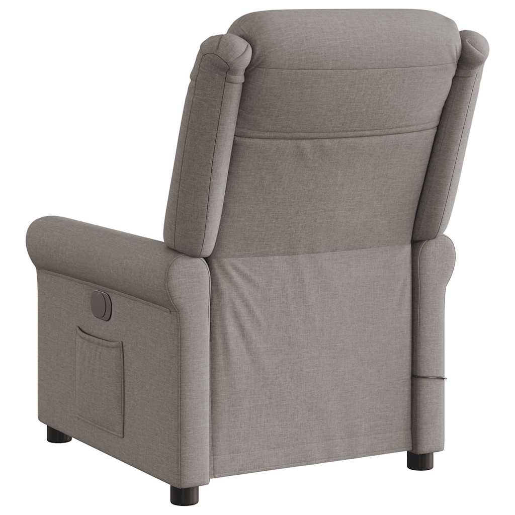 Massagestoel elektrisch verstelbaar stof taupe is nu te koop bij PeponiXL, paradijselijk wonen!