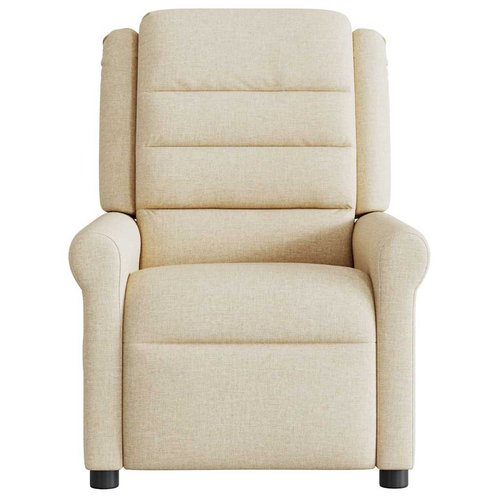 Massagestoel elektrisch verstelbaar stof crèmekleurig is nu te koop bij PeponiXL, paradijselijk wonen!