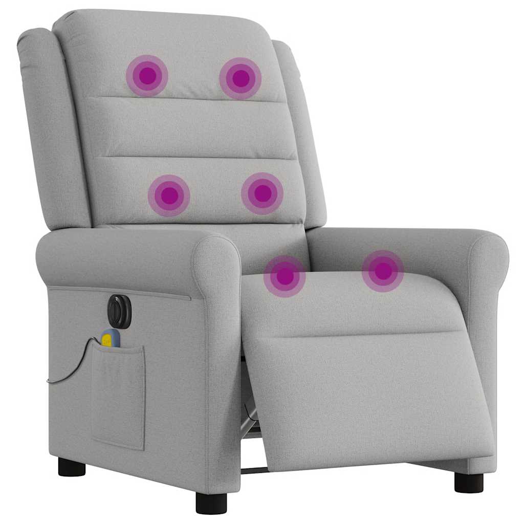Massagestoel elektrisch verstelbaar stof wolk grijs is nu te koop bij PeponiXL, paradijselijk wonen!