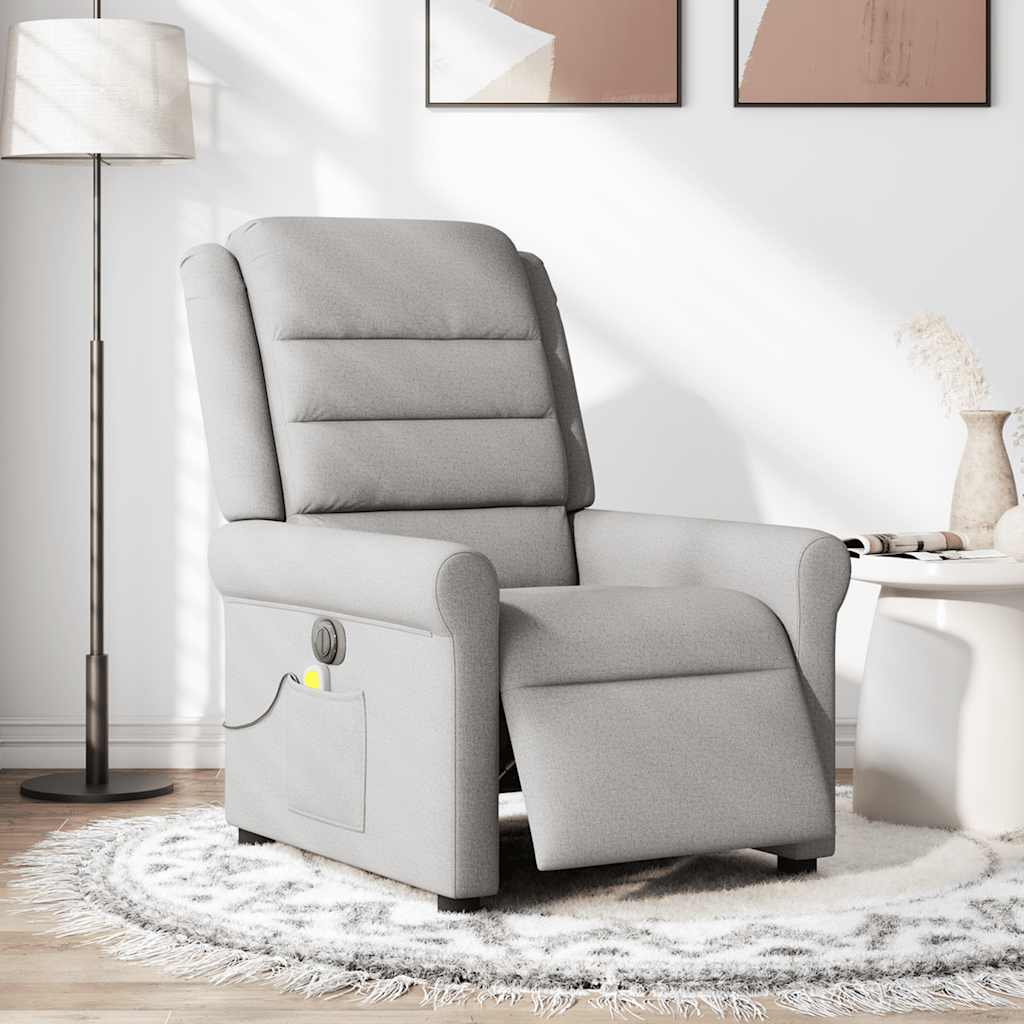Massagestoel elektrisch verstelbaar stof wolk grijs is nu te koop bij PeponiXL, paradijselijk wonen!