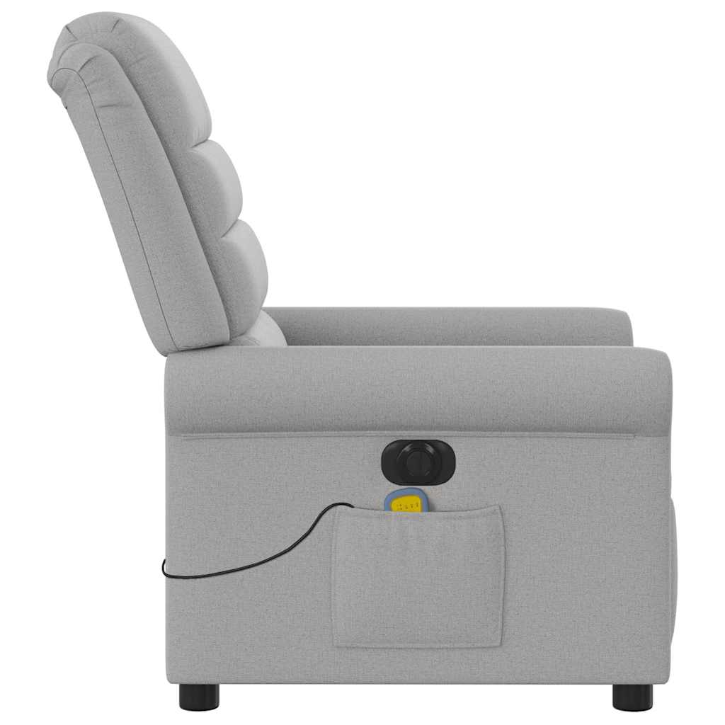 Massagestoel elektrisch verstelbaar stof wolk grijs is nu te koop bij PeponiXL, paradijselijk wonen!