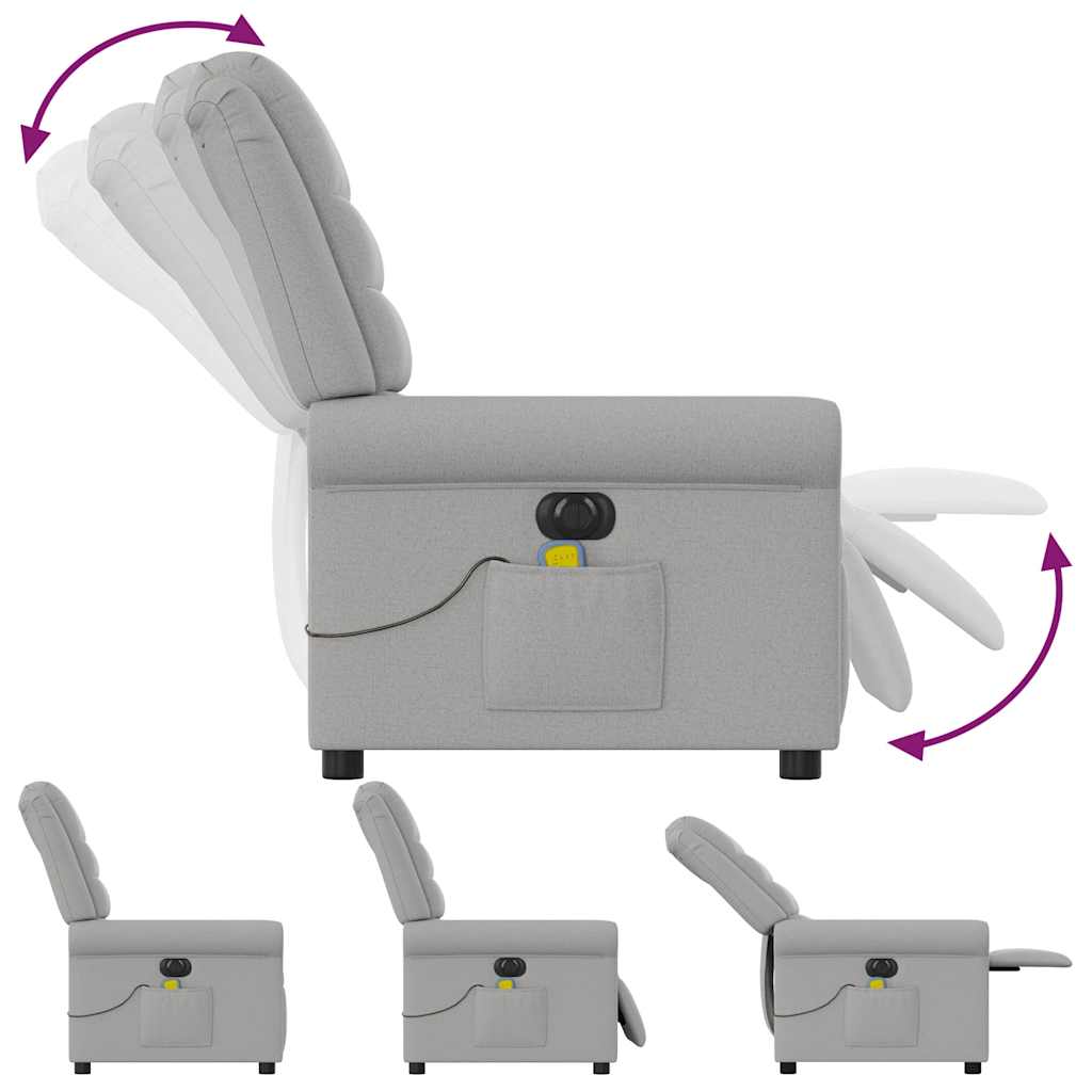 Massagestoel elektrisch verstelbaar stof wolk grijs is nu te koop bij PeponiXL, paradijselijk wonen!