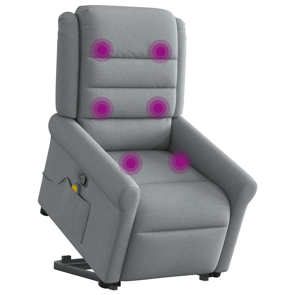 Sta-op-massagestoel verstelbaar stof lichtgrijs is nu te koop bij PeponiXL, paradijselijk wonen!