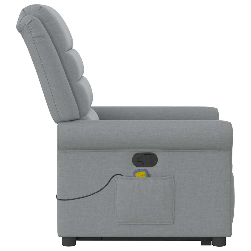 Sta-op-massagestoel verstelbaar stof lichtgrijs is nu te koop bij PeponiXL, paradijselijk wonen!