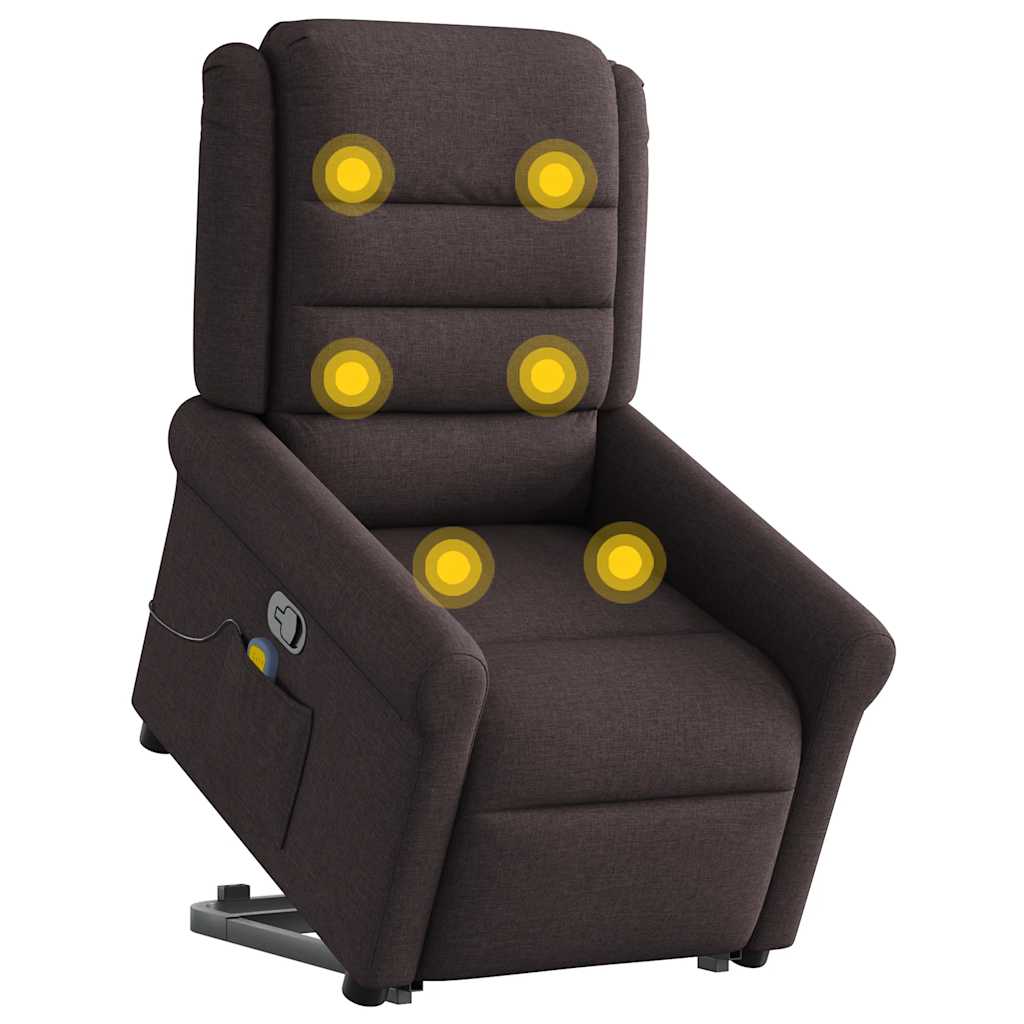 Sta-op-massagestoel verstelbaar stof donkerbruin is nu te koop bij PeponiXL, paradijselijk wonen!