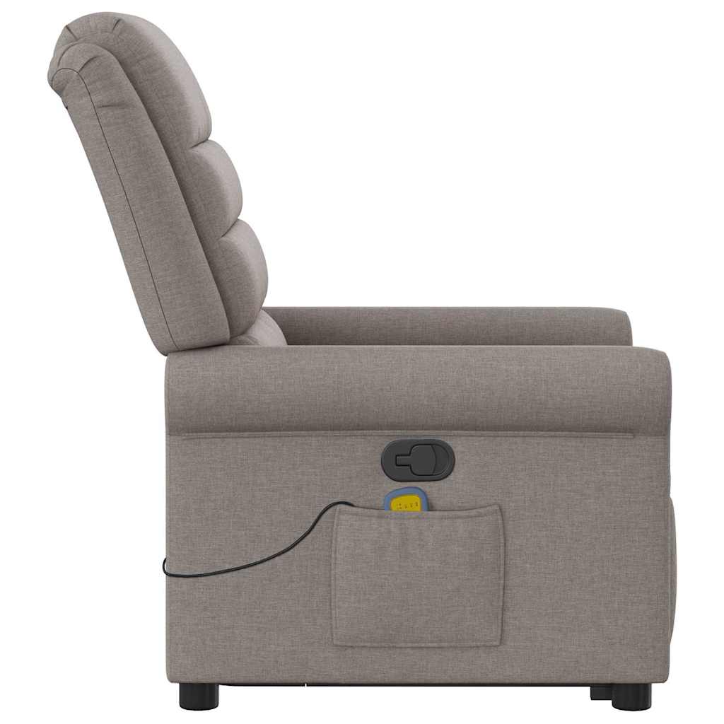Sta-op-massagestoel verstelbaar stof taupe is nu te koop bij PeponiXL, paradijselijk wonen!