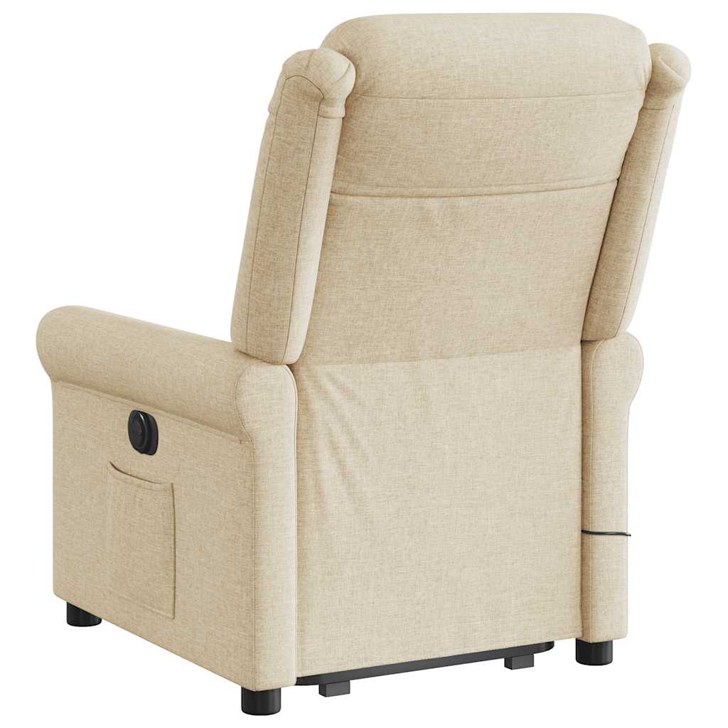 Sta-op-massagestoel verstelbaar stof crèmekleurig is nu te koop bij PeponiXL, paradijselijk wonen!