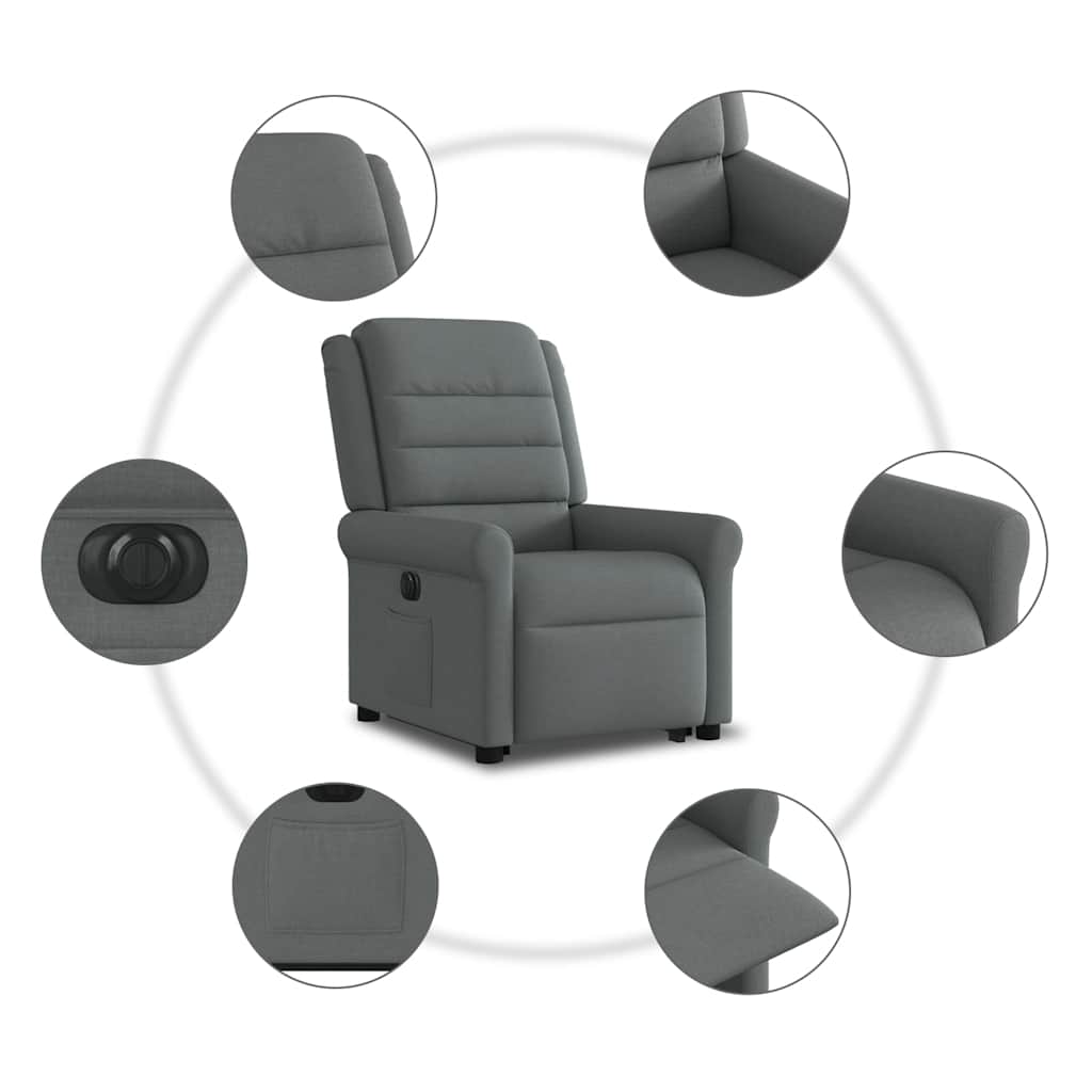Sta-op-stoel elektrisch verstelbaar stof donkergrijs is nu te koop bij PeponiXL, paradijselijk wonen!