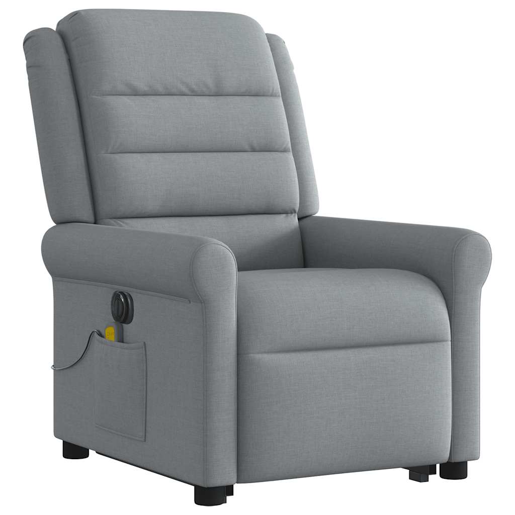 Sta-op-massagestoel elektrisch verstelbaar stof lichtgrijs is nu te koop bij PeponiXL, paradijselijk wonen!