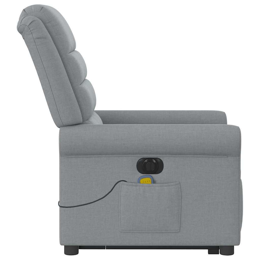 Sta-op-massagestoel elektrisch verstelbaar stof lichtgrijs is nu te koop bij PeponiXL, paradijselijk wonen!