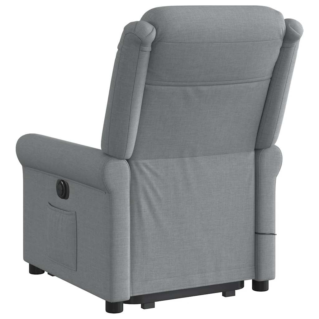 Sta-op-massagestoel elektrisch verstelbaar stof lichtgrijs is nu te koop bij PeponiXL, paradijselijk wonen!