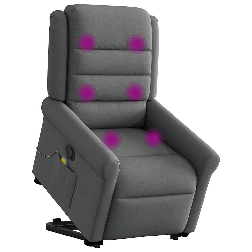 Sta-op-massagestoel elektrisch verstelbaar stof donkergrijs is nu te koop bij PeponiXL, paradijselijk wonen!