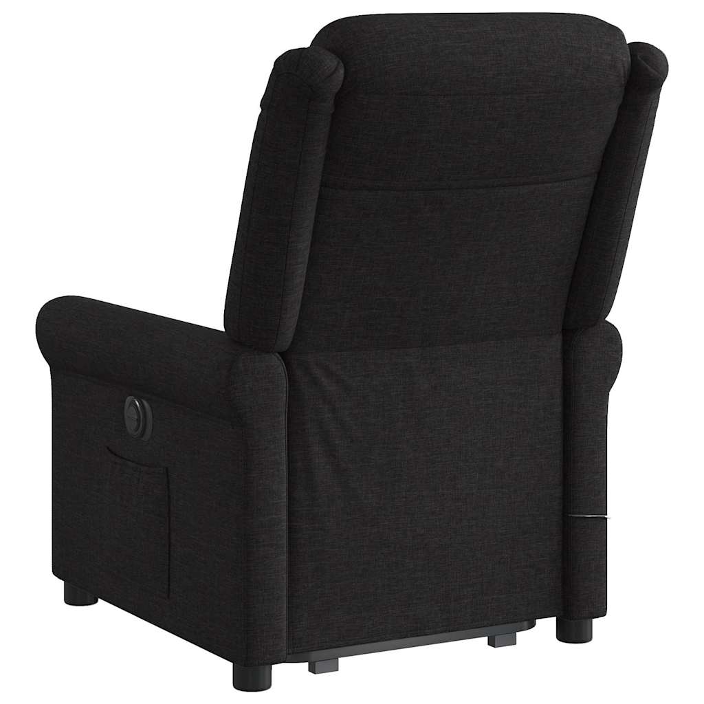 Sta-op-massagestoel elektrisch verstelbaar stof zwart is nu te koop bij PeponiXL, paradijselijk wonen!