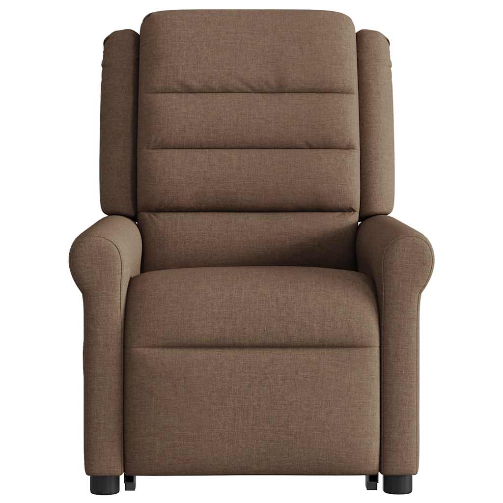 Sta-op-massagestoel elektrisch verstelbaar stof bruin is nu te koop bij PeponiXL, paradijselijk wonen!