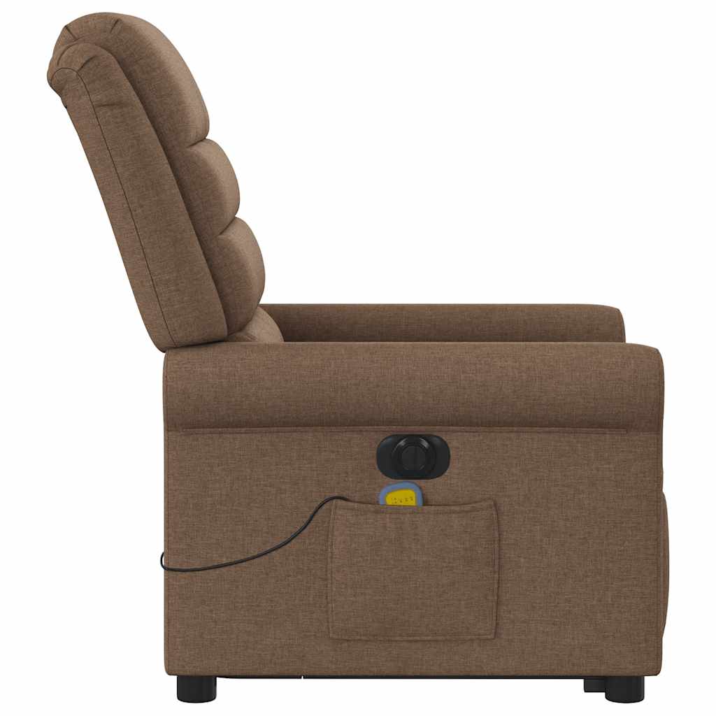 Sta-op-massagestoel elektrisch verstelbaar stof bruin is nu te koop bij PeponiXL, paradijselijk wonen!