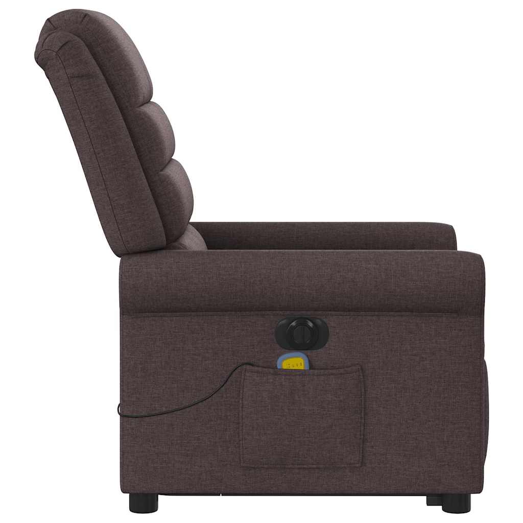 Sta-op-massagestoel elektrisch verstelbaar stof donkerbruin is nu te koop bij PeponiXL, paradijselijk wonen!