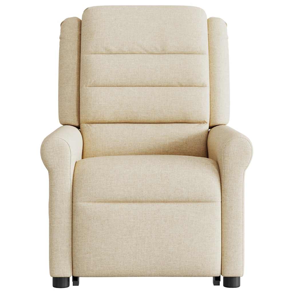 Sta-op-massagestoel elektrisch verstelbaar stof crèmekleurig is nu te koop bij PeponiXL, paradijselijk wonen!