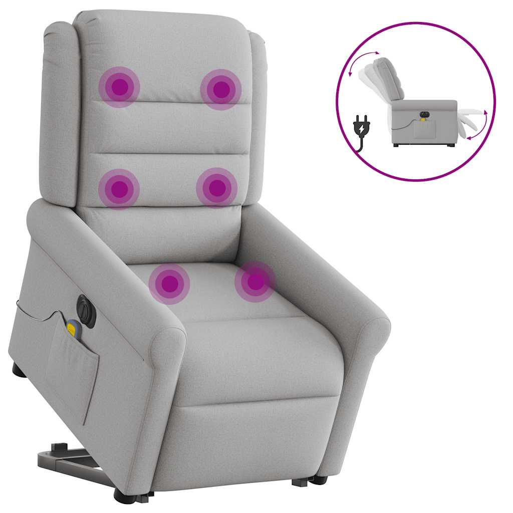 Sta-op-massagestoel elektrisch verstelbaar stof wolk grijs is nu te koop bij PeponiXL, paradijselijk wonen!