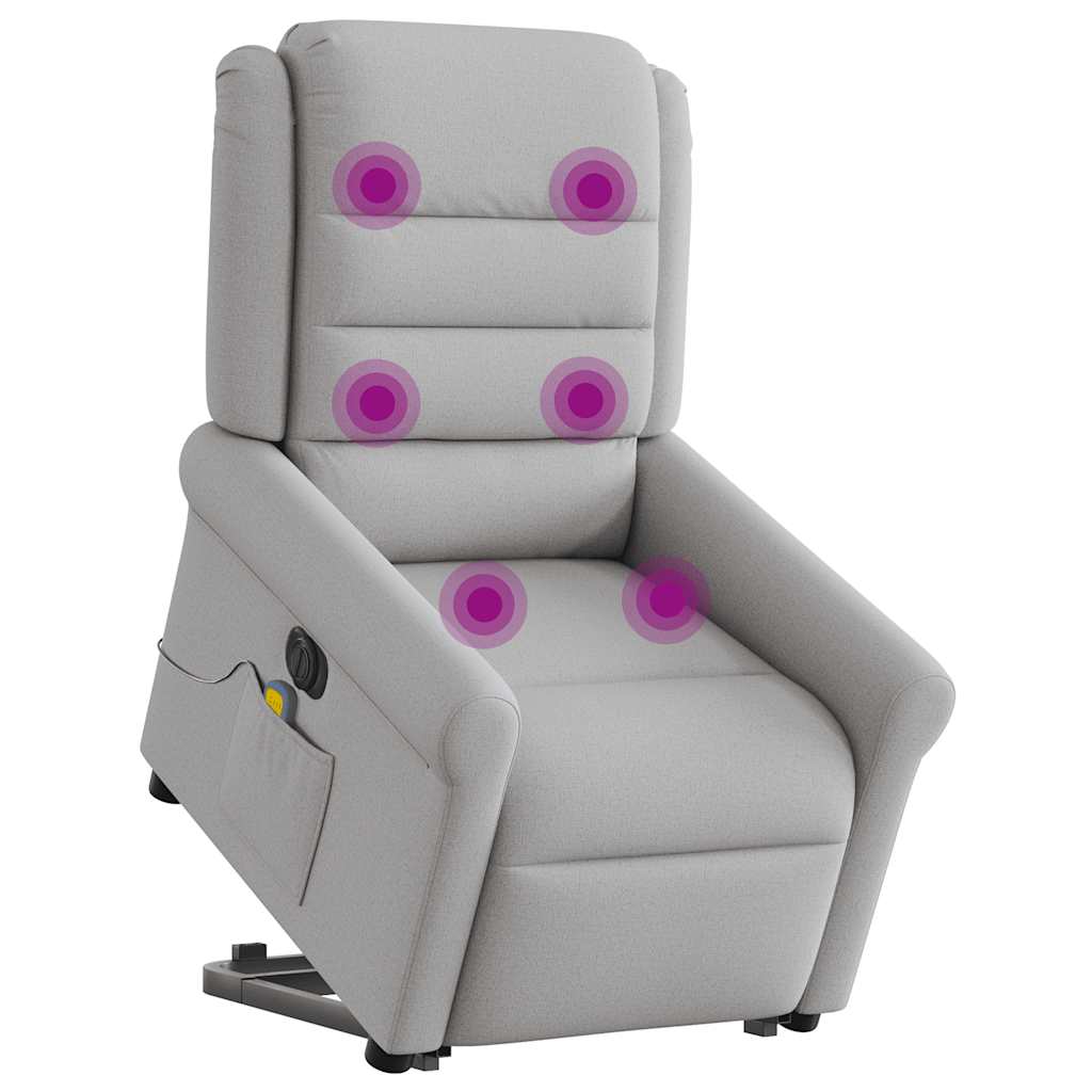 Sta-op-massagestoel elektrisch verstelbaar stof wolk grijs is nu te koop bij PeponiXL, paradijselijk wonen!
