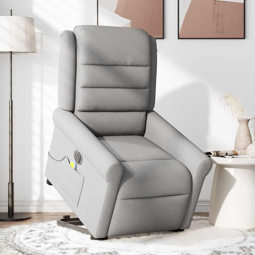 Sta-op-massagestoel elektrisch verstelbaar stof wolk grijs is nu te koop bij PeponiXL, paradijselijk wonen!