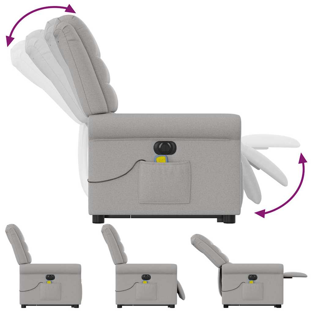 Sta-op-massagestoel elektrisch verstelbaar stof wolk grijs is nu te koop bij PeponiXL, paradijselijk wonen!