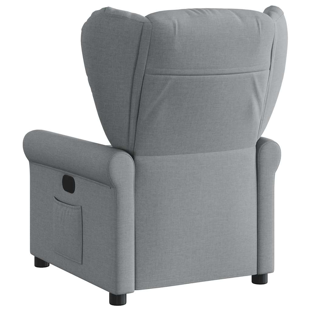 Fauteuil elektrisch verstelbaar stof lichtgrijs is nu te koop bij PeponiXL, paradijselijk wonen!