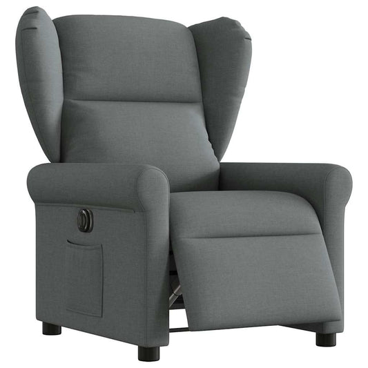 Fauteuil elektrisch verstelbaar stof donkergrijs is nu te koop bij PeponiXL, paradijselijk wonen!