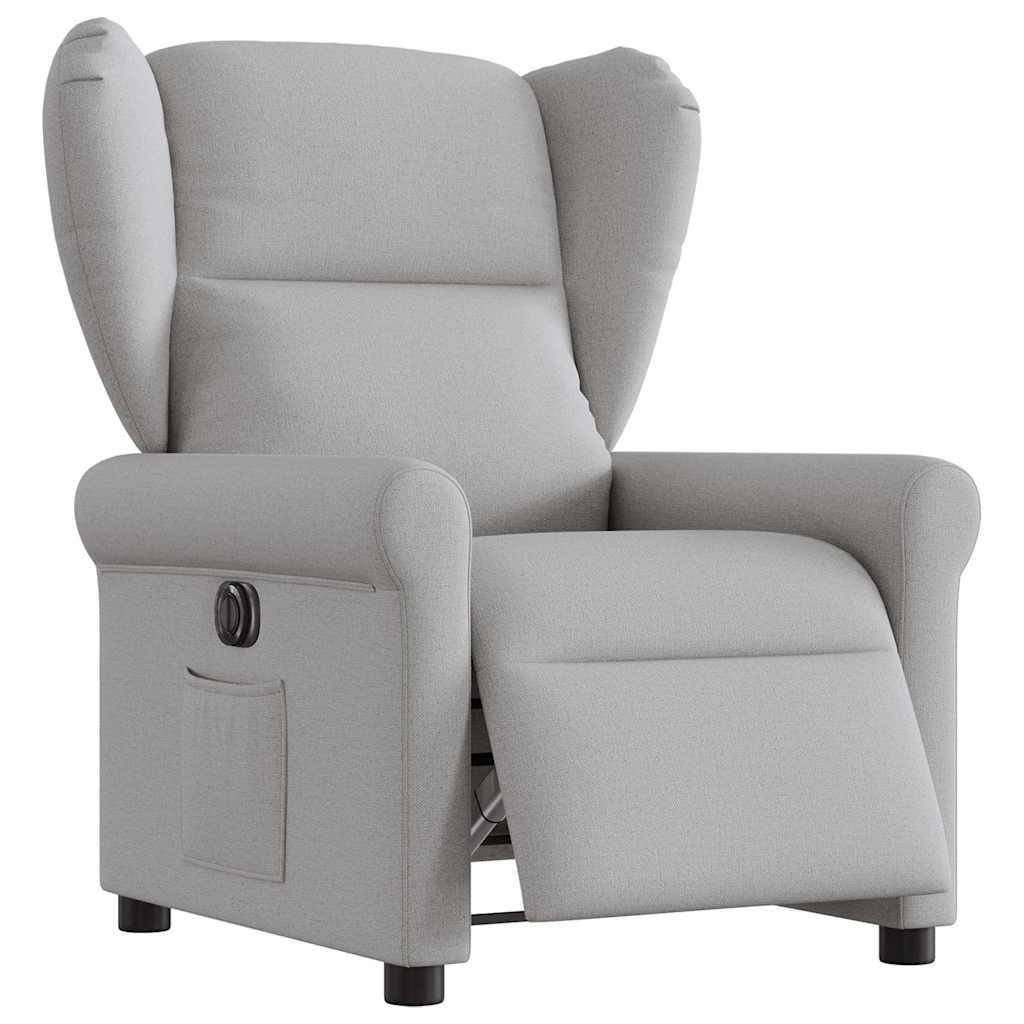 Fauteuil elektrisch verstelbaar stof wolk grijs is nu te koop bij PeponiXL, paradijselijk wonen!