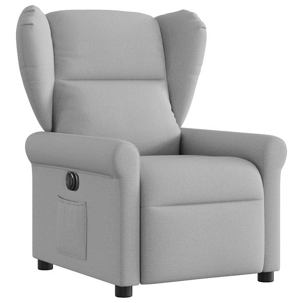 Fauteuil elektrisch verstelbaar stof wolk grijs is nu te koop bij PeponiXL, paradijselijk wonen!