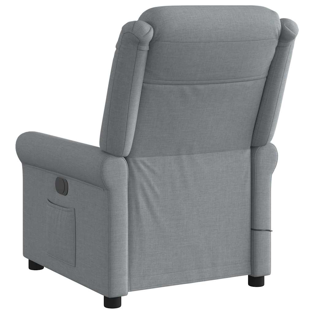Massagestoel elektrisch verstelbaar stof lichtgrijs is nu te koop bij PeponiXL, paradijselijk wonen!