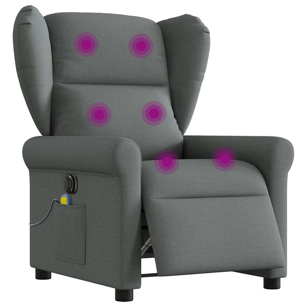 Massagestoel elektrisch verstelbaar stof donkergrijs is nu te koop bij PeponiXL, paradijselijk wonen!