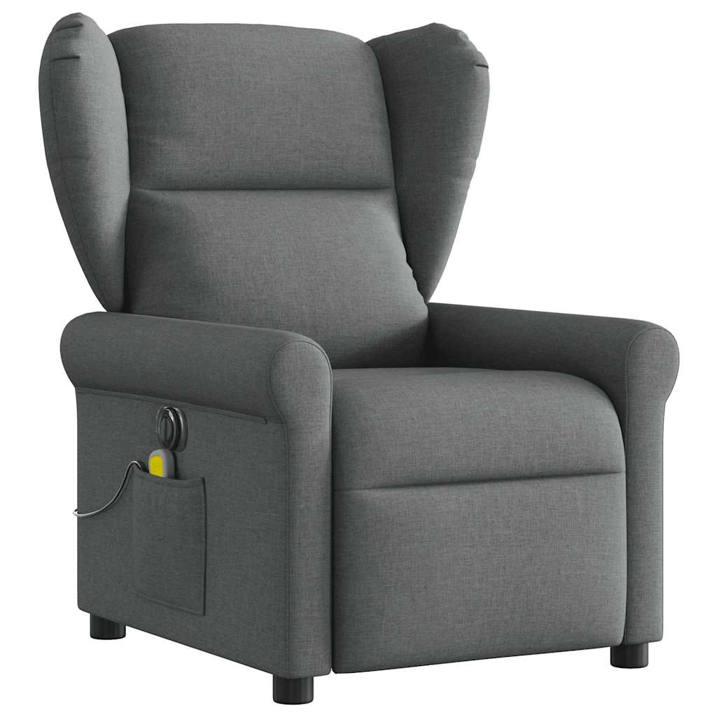 Massagestoel elektrisch verstelbaar stof donkergrijs is nu te koop bij PeponiXL, paradijselijk wonen!