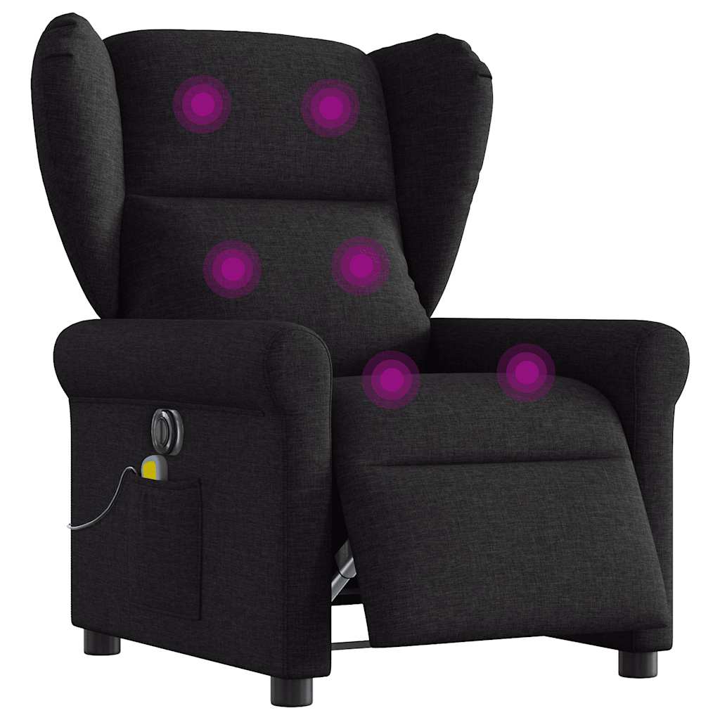 Massagestoel elektrisch verstelbaar stof zwart is nu te koop bij PeponiXL, paradijselijk wonen!