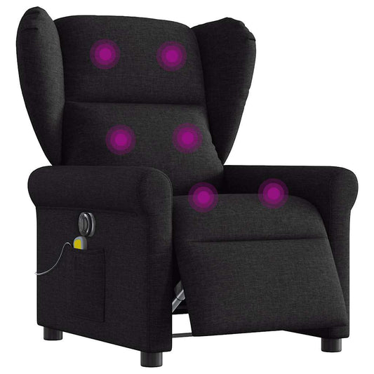 Massagestoel elektrisch verstelbaar stof zwart is nu te koop bij PeponiXL, paradijselijk wonen!