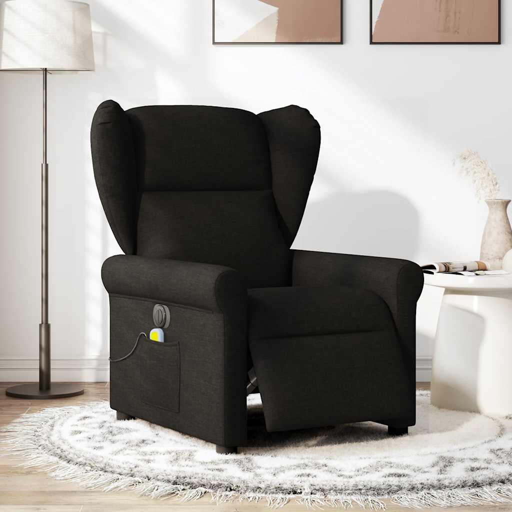 Massagestoel elektrisch verstelbaar stof zwart is nu te koop bij PeponiXL, paradijselijk wonen!