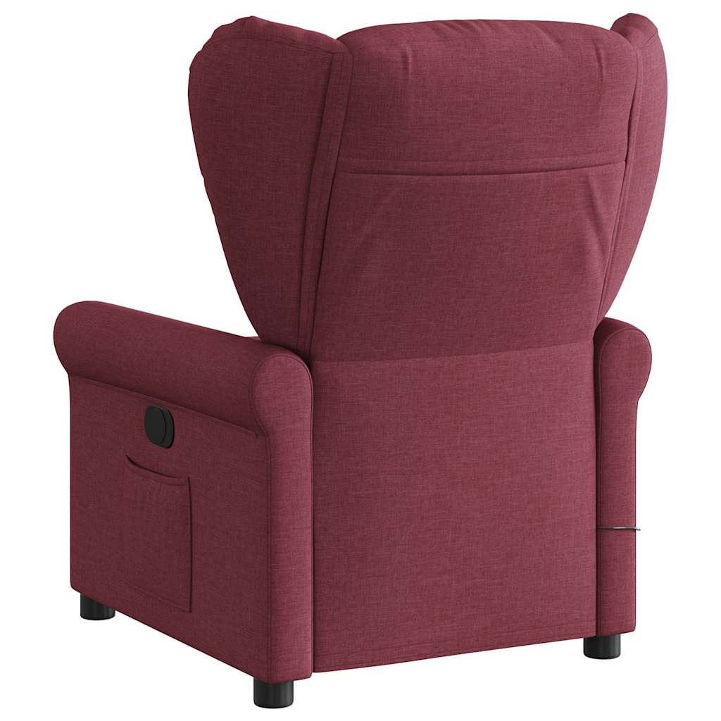 Massagestoel elektrisch verstelbaar stof wijnrood is nu te koop bij PeponiXL, paradijselijk wonen!