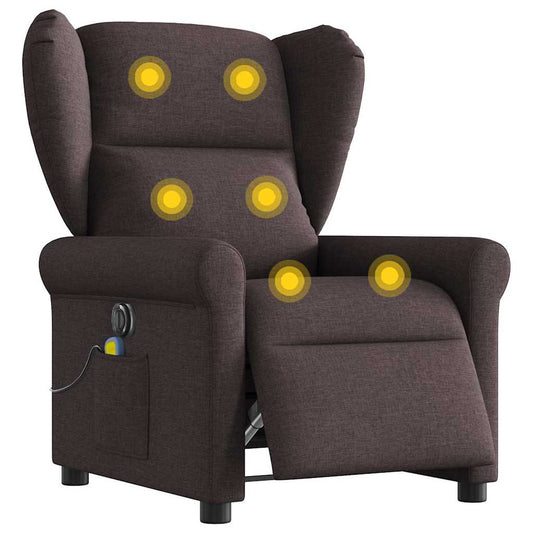 Massagestoel elektrisch verstelbaar stof donkerbruin is nu te koop bij PeponiXL, paradijselijk wonen!