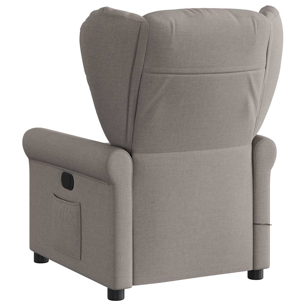 Massagestoel elektrisch verstelbaar stof taupe is nu te koop bij PeponiXL, paradijselijk wonen!