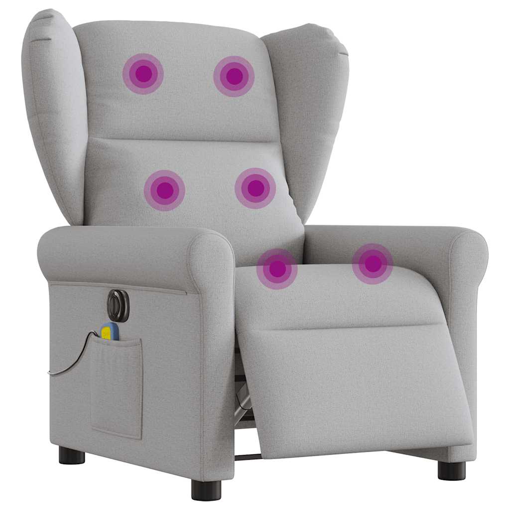 Massagestoel elektrisch verstelbaar stof wolk grijs is nu te koop bij PeponiXL, paradijselijk wonen!