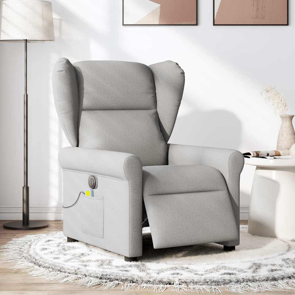 Massagestoel elektrisch verstelbaar stof wolk grijs is nu te koop bij PeponiXL, paradijselijk wonen!