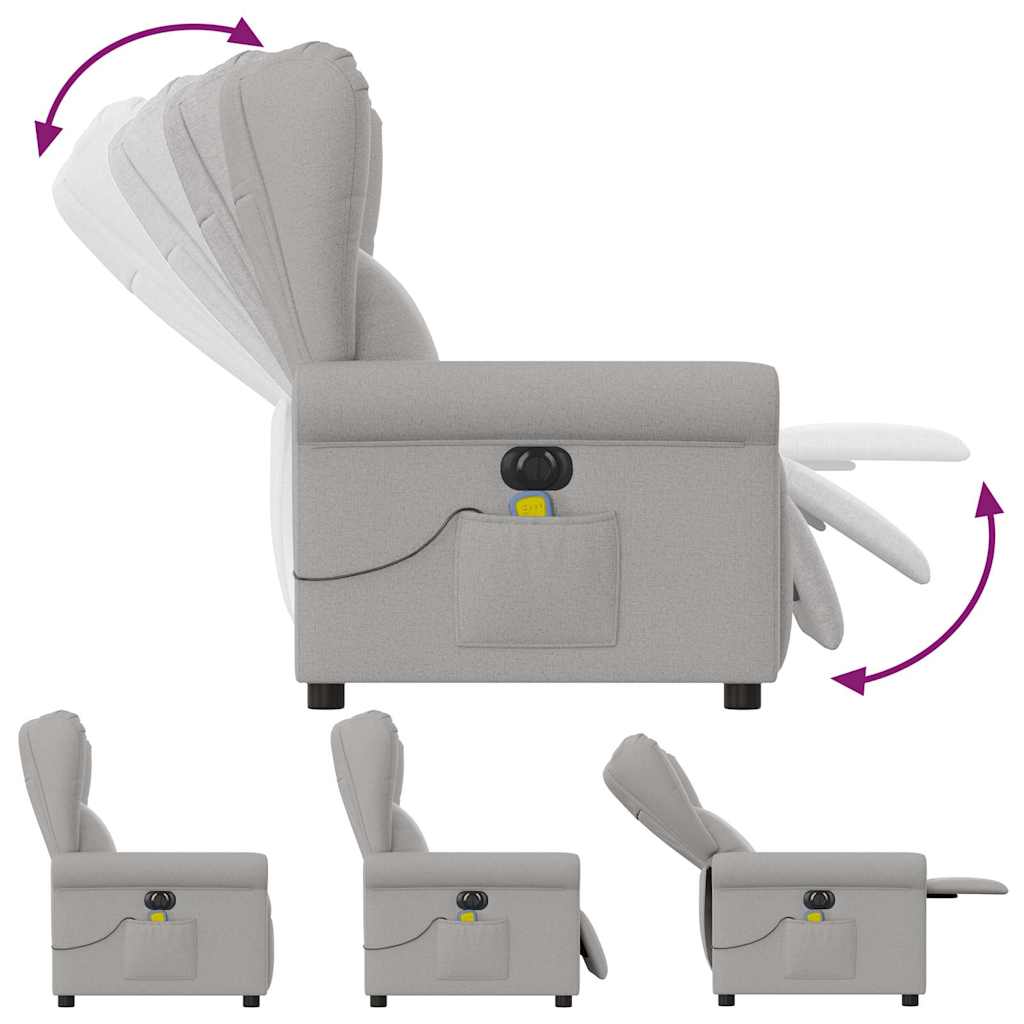 Massagestoel elektrisch verstelbaar stof wolk grijs is nu te koop bij PeponiXL, paradijselijk wonen!